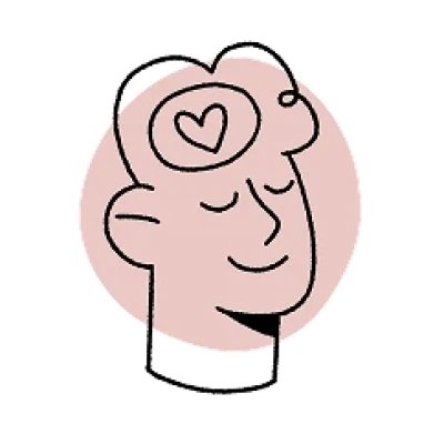 Symbol mit Kopf und Herz darin